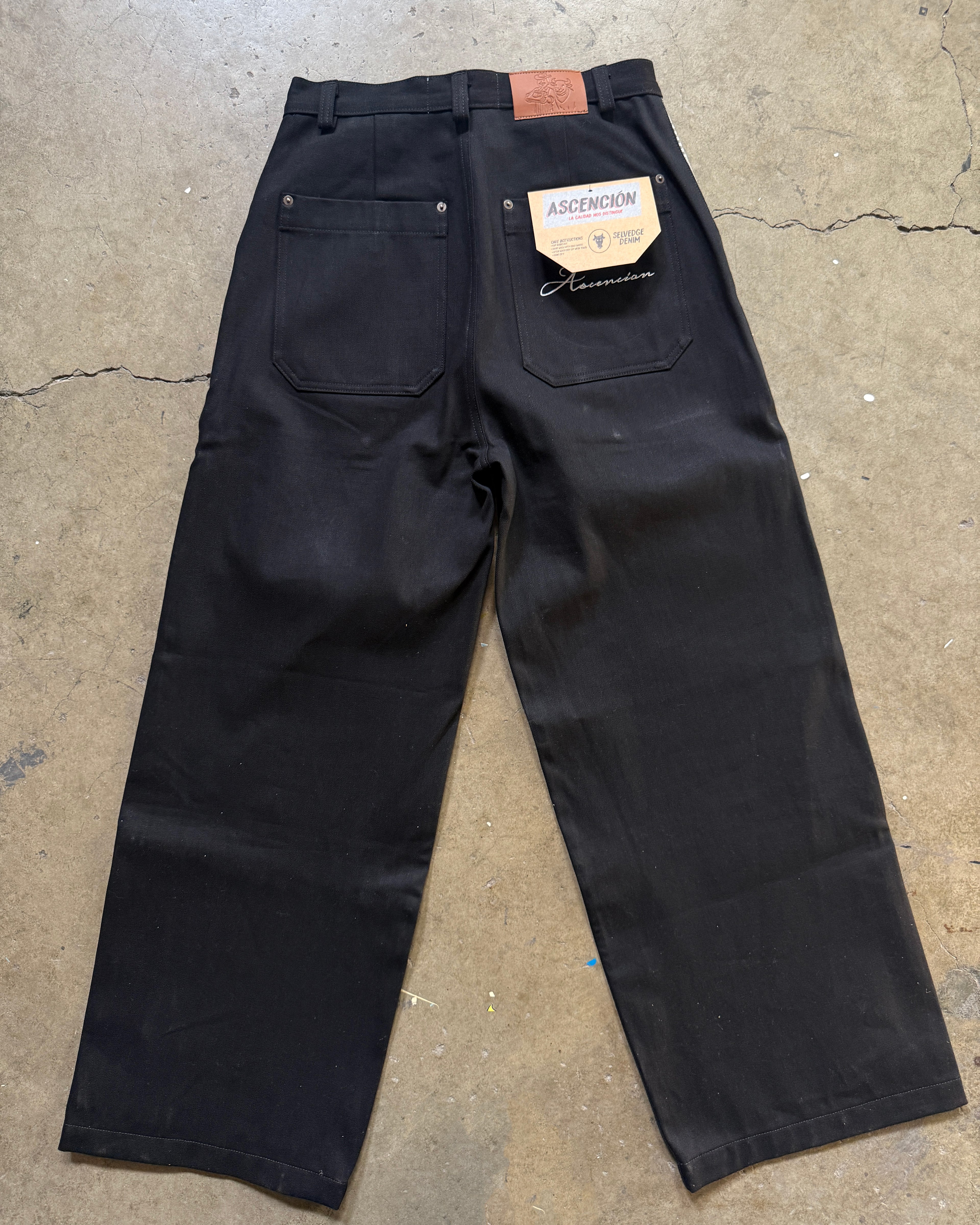 Black Big Cowboy Pants