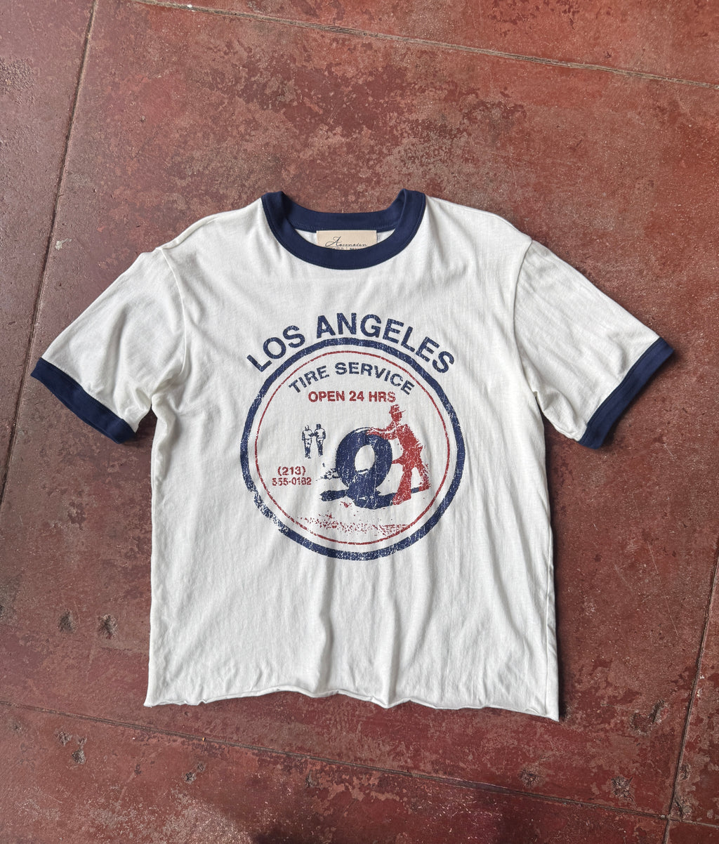 Tire Shop Ringer Tee