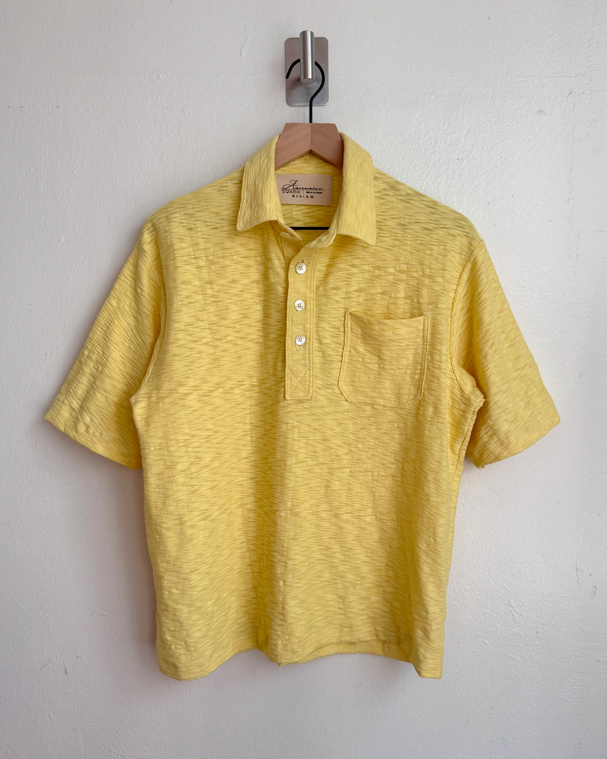 Lemon Yellow Slub Polo