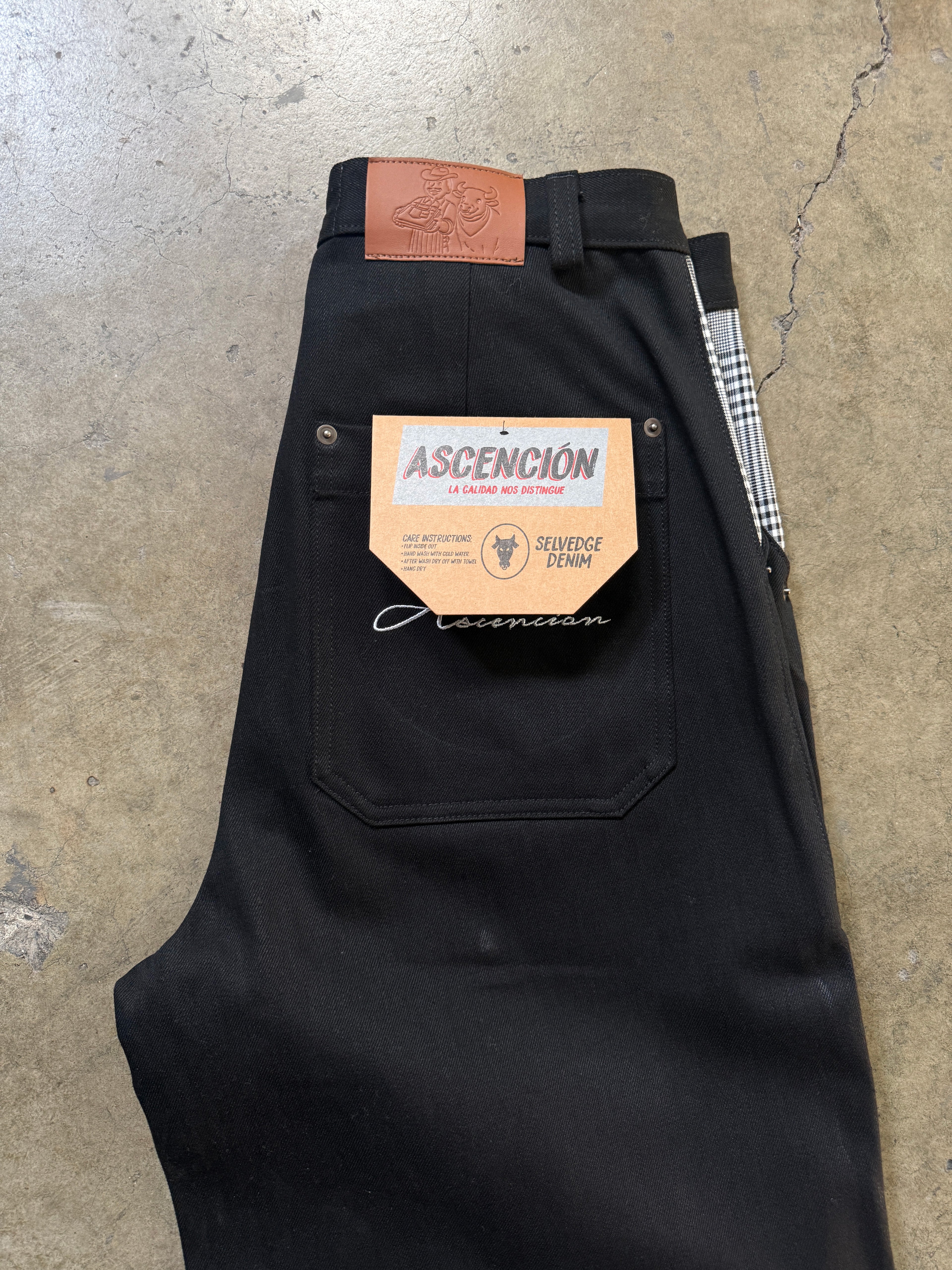 Black Big Cowboy Pants